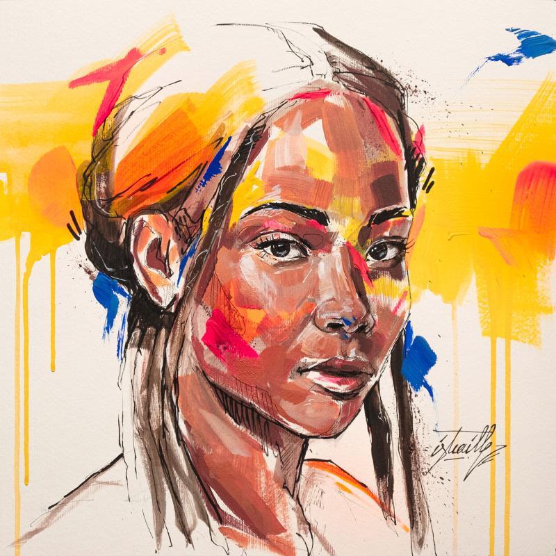 Painting Efigenia by Istraille | Painting Figurative Portrait Acrylic