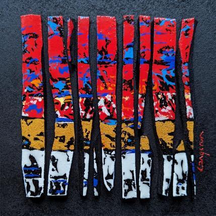 Painting bc11 impression rouge or blanc by Langeron Luc | Painting Subject matter Acrylic, Resin, Wood Pop icons