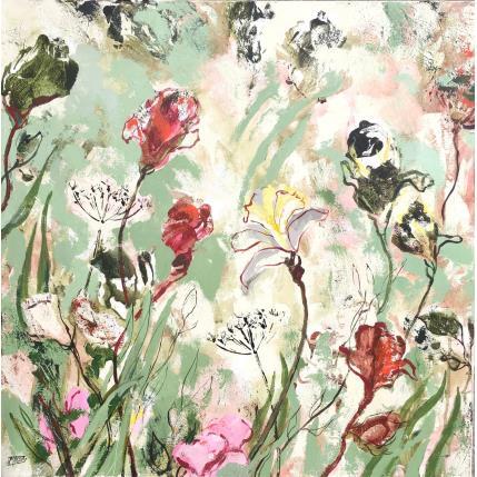 Painting Envolée de printemps II by Bertre Flandrin Marie-Liesse | Painting Figurative Acrylic, Gluing Nature