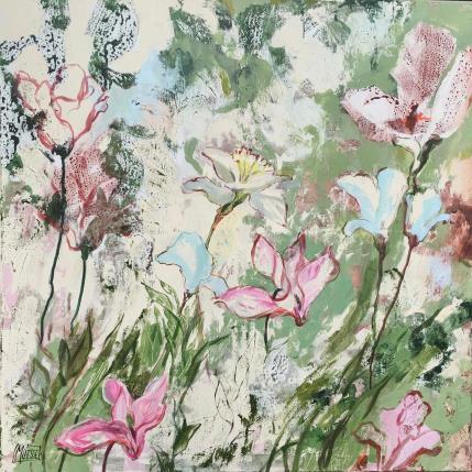 Pintura Éclat de printemps II por Bertre Flandrin Marie-Liesse | Pintura Figurativo Acrílico, Collage Naturaleza