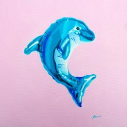 Painting Puffy summer by Bisoux Morgan | Painting Figurative Oil Animals, Mode, Still-life