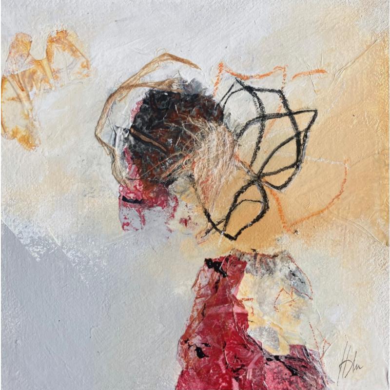 Gemälde A COEUR PERDU von Han | Gemälde Abstrakt Natur Acryl Tinte Papier