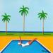 Peinture Dip in the pool par Trevisan Carlo | Tableau Surréalisme Sport Nature Scènes de vie Huile