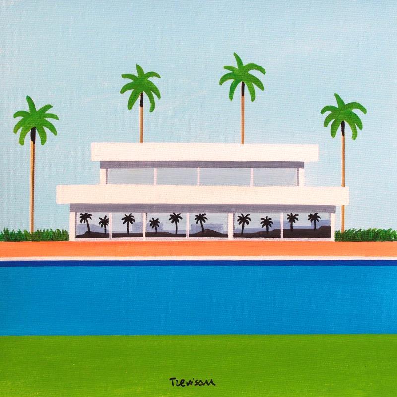 Painting California white house by Trevisan Carlo | Painting Surrealism Urban Pop icons Architecture Oil