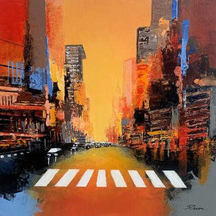 Painting New York by Pienon Cyril | Painting Abstract Acrylic, Sand Landscapes