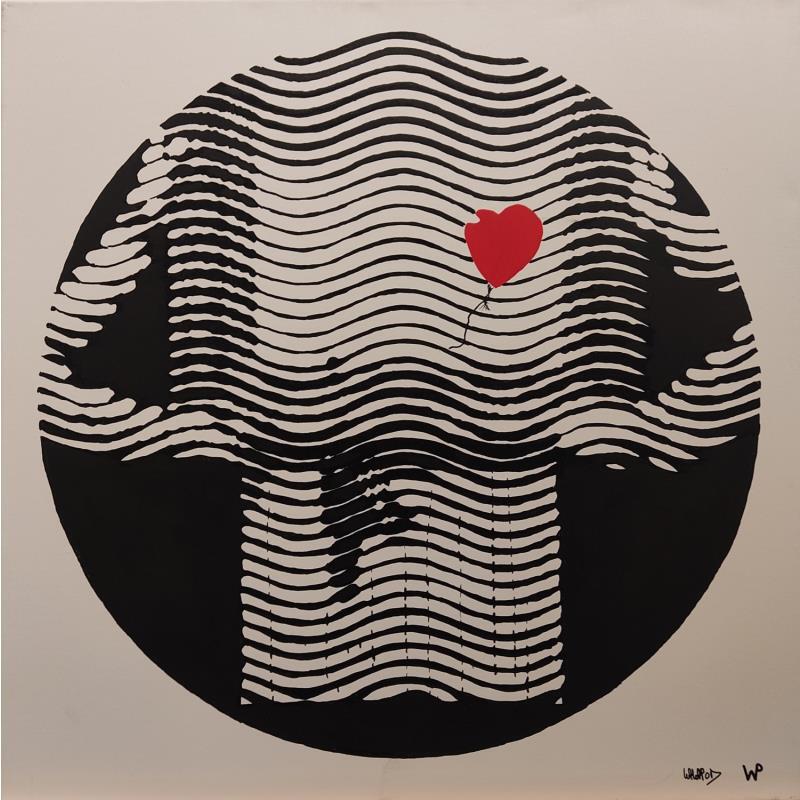 Painting Auto destruction Bansky by Wawapod | Painting Pop-art Pop icons Acrylic Posca