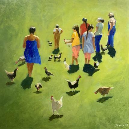 Pintura Ma petite ferme por Foucras François | Pintura Figurativo Aceite, Acrílico