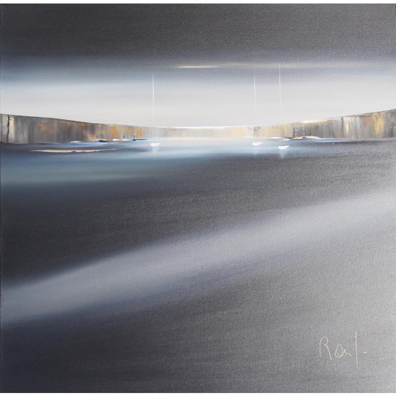 Peinture Ambiance marine 57 par Roussel Marie-Ange et Fanny | Tableau Figuratif Marine Minimaliste Huile