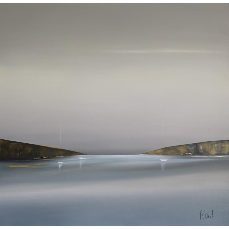 Painting Instant d'émotion 57 by Roussel Marie-Ange et Fanny | Painting Figurative Marine Minimalist Oil
