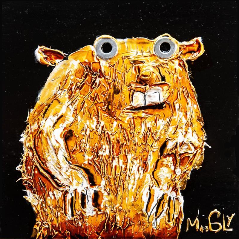 Painting DÉCONCERTUS by Moogly | Painting Raw art Animals Acrylic Resin