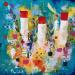 Peinture Les piliers de la terre par Bastide d´Izard Armelle | Tableau Abstrait