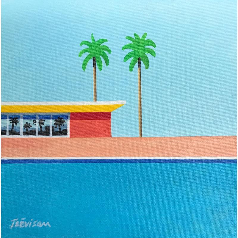 Peinture California Pool par Trevisan Carlo | Tableau Figuratif Architecture Huile