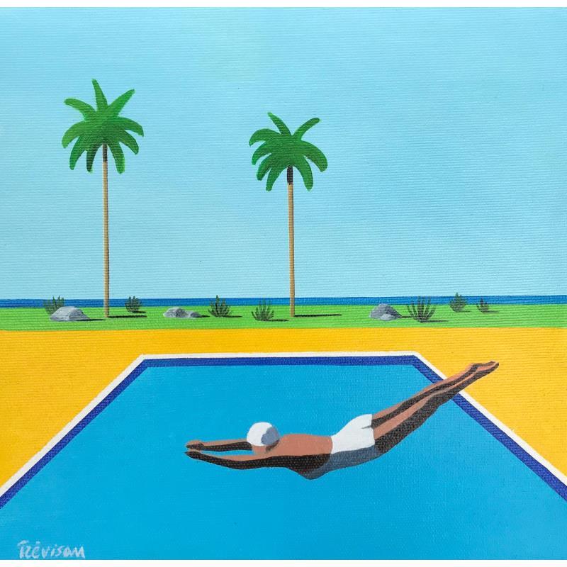 Gemälde White Dip von Trevisan Carlo | Gemälde Figurativ Alltagsszenen Architektur Öl