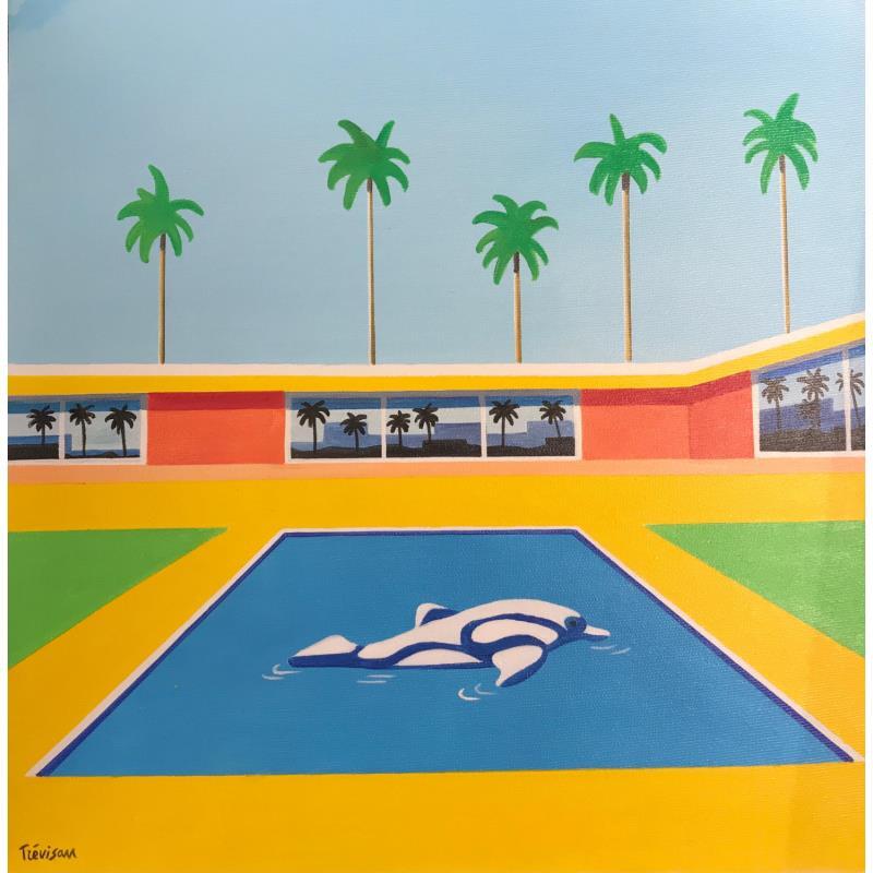 Peinture The Dolphin par Trevisan Carlo | Tableau Figuratif Architecture Huile