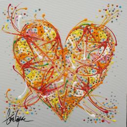 Painting Coeur tendre et troyen by Fonteyne David | Painting Figurative Acrylic Minimalist