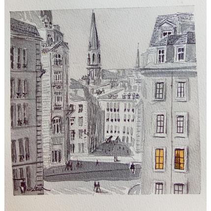 Painting Noël à Lyon avec froid by De León Lévi Marcelo | Painting Figurative Watercolor Pop icons, Urban