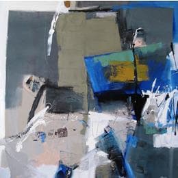 Peinture In the shade par Virgis | Tableau Abstrait Huile minimaliste