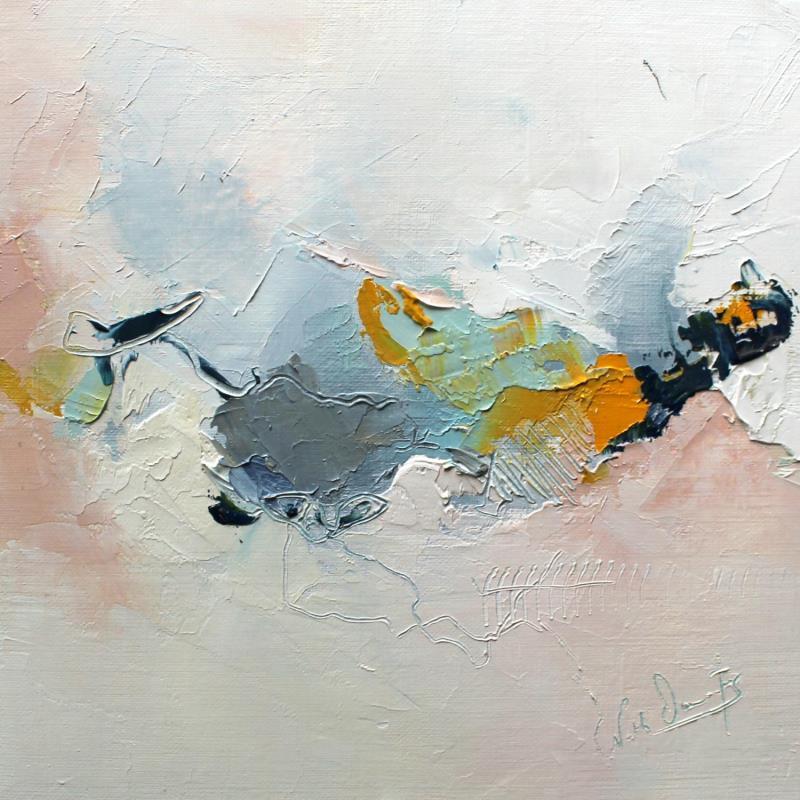 Peinture aussi libre que la pensée par Dumontier Nathalie | Tableau Abstrait Minimaliste Huile