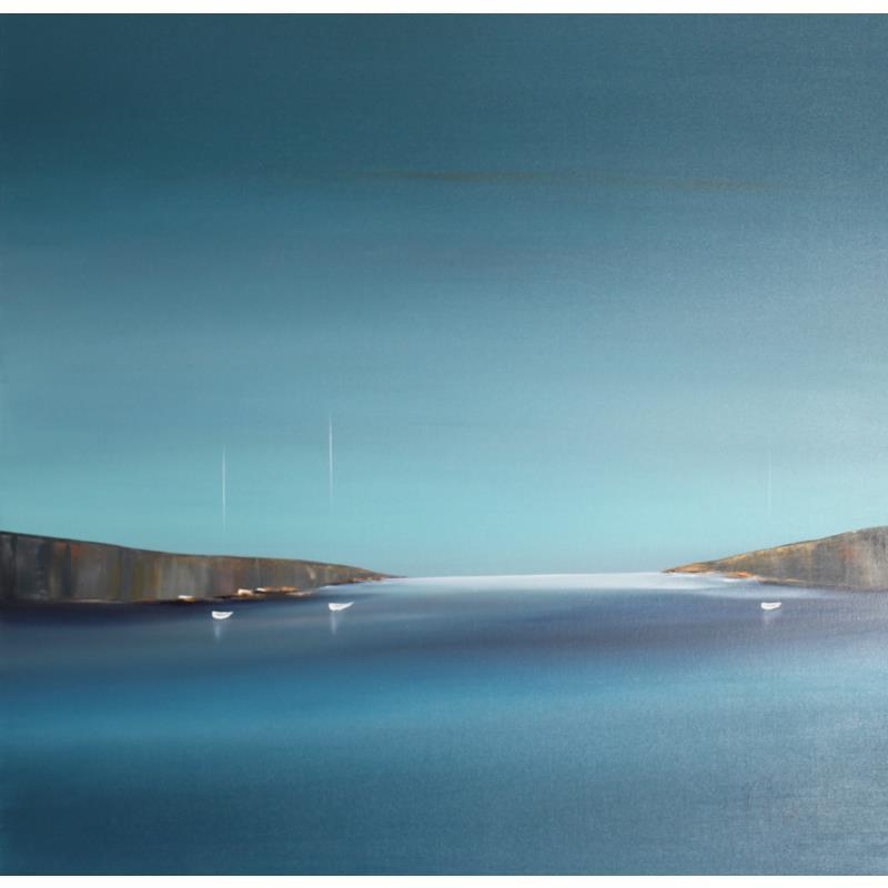 Pintura Impression marine 56 por Roussel Marie-Ange et Fanny | Pintura Figurativo Marine Minimalista Aceite