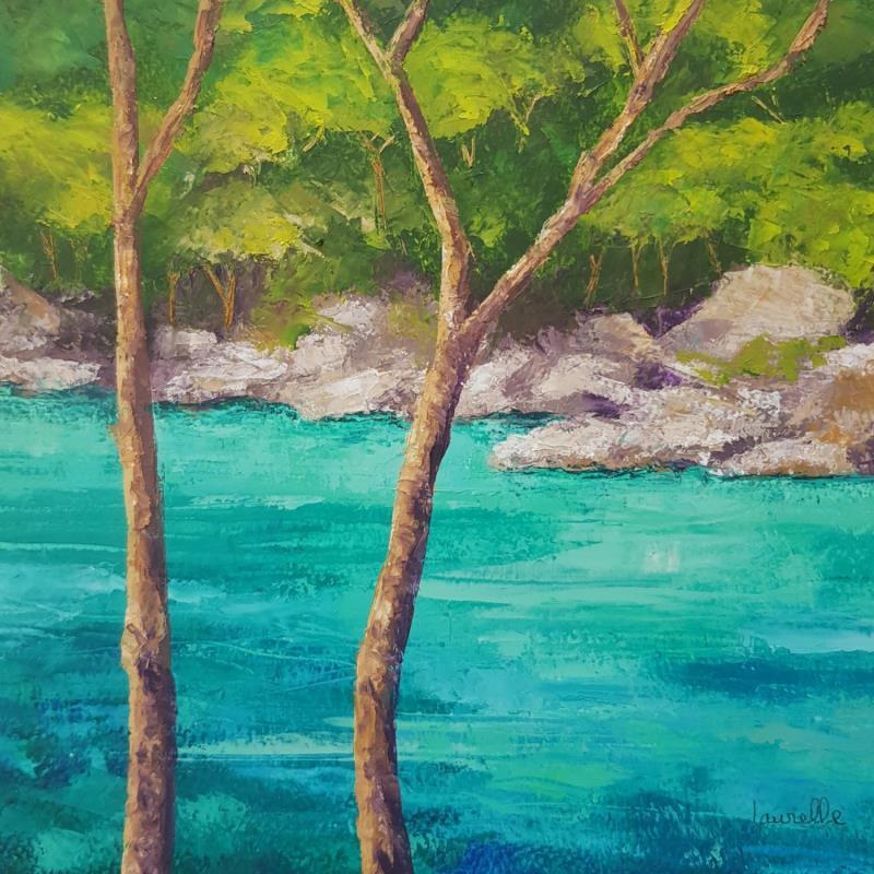 Peinture L'endroit rêvé par Bessé Laurelle | Tableau Figuratif Paysages Marine Huile