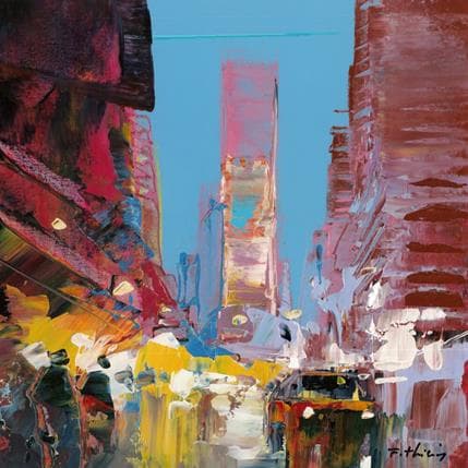 Peinture Lights fight par Frédéric Thiery | Tableau Figuratif Acrylique Paysages