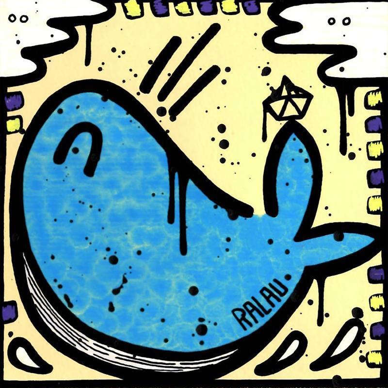 Peinture Splash par Ralau | Tableau Pop-art Animaux Acrylique Posca