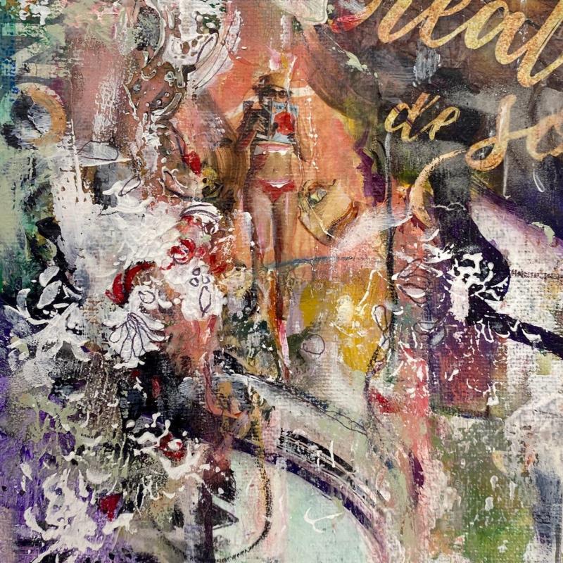 Painting Les grandes vacances by Bergeron Marie-Josée | Painting Surrealism Oil Acrylic Gluing