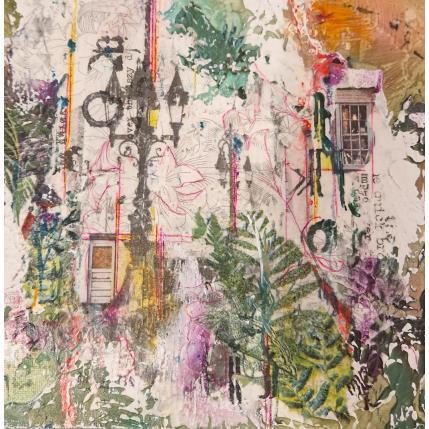 Painting La porte de l'énigme by Bergeron Marie-Josée | Painting Surrealism Acrylic, Gluing, Oil Pop icons