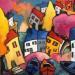 Painting Village provençal  (1) by Fauve | Painting Figurative Landscapes Acrylic