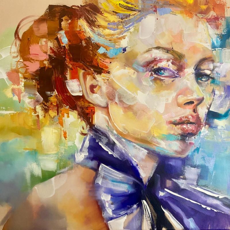 Painting le petite fille by Abbondanzia Monica | Painting Figurative Oil Acrylic