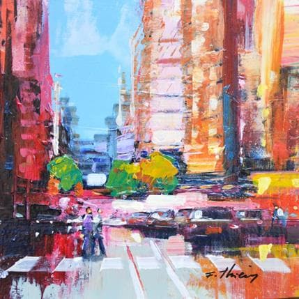 Peinture Rapsodie en rouge par Frédéric Thiery | Tableau Figuratif Acrylique Paysages