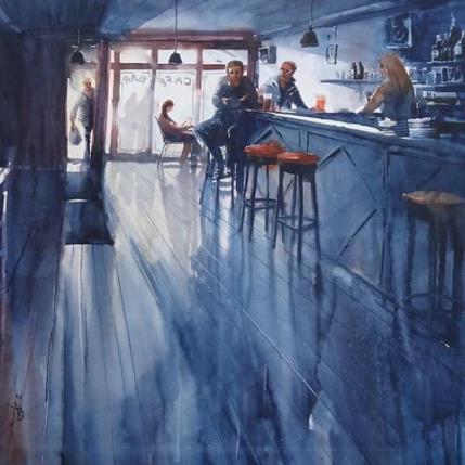 Painting Que dire, que faire ? by Abbatucci Violaine | Painting Figurative Watercolor Life style, Society