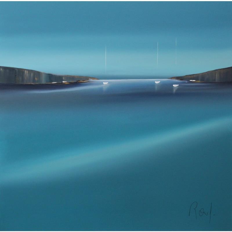 Painting Emotions marines 55 by Roussel Marie-Ange et Fanny | Painting Figurative Marine Minimalist Oil