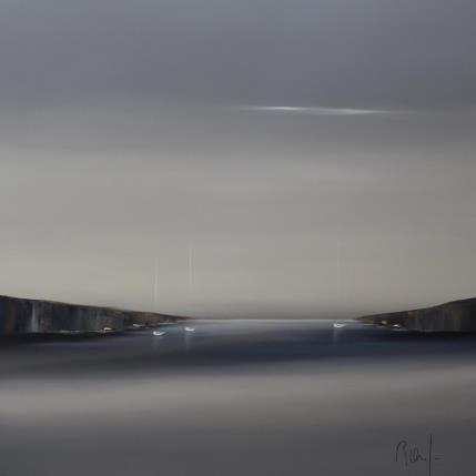 Painting Plénitude 55 by Roussel Marie-Ange et Fanny | Painting Figurative Oil Marine, Minimalist