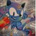 Painting Sonic by Lemoine Mael | Painting Pop-art Pop icons Graffiti Acrylic