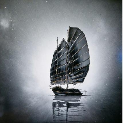 Painting Voyage by Rey Julien | Painting Figurative Gold leaf, Lacquer Marine