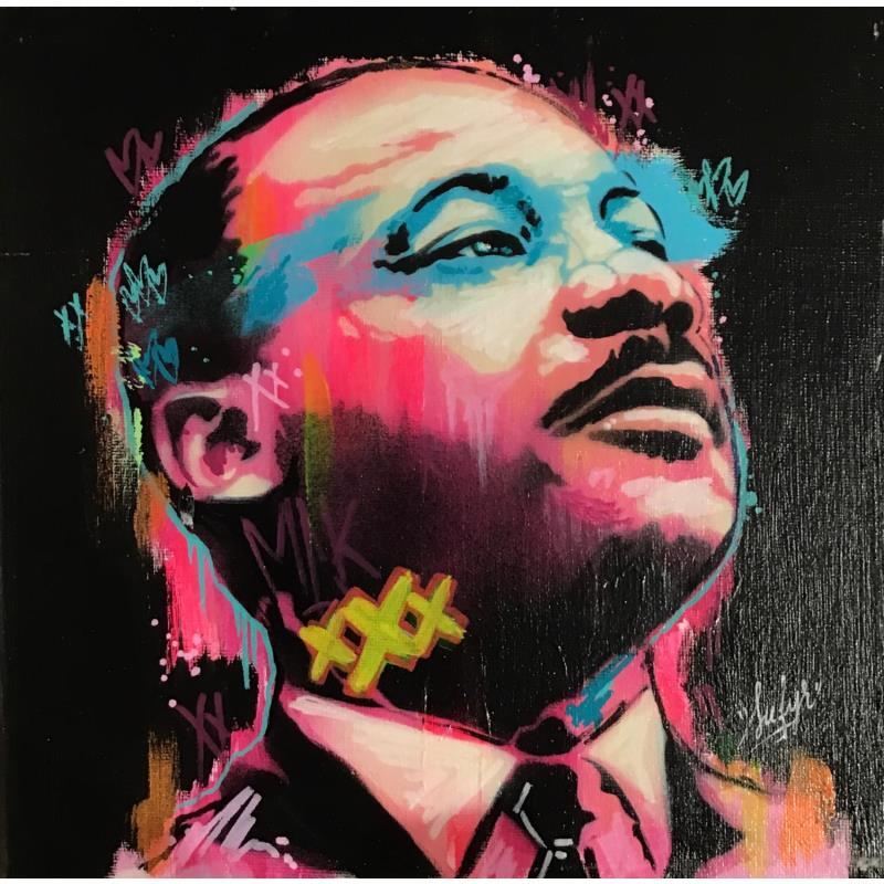 Gemälde Martin Luther King  von Sufyr | Gemälde Street art Graffiti Posca