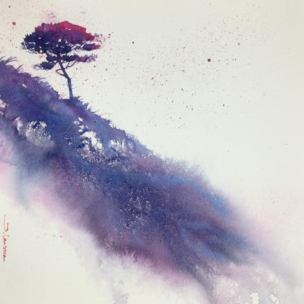 Painting Grand bleu et rose by Langeron Stéphane | Painting