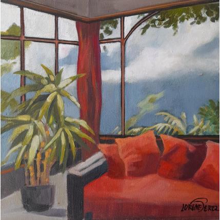 Peinture Intérieur dans la Brume par Lorene Perez | Tableau Figuratif Huile