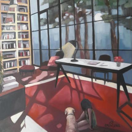 Painting Au clair de lune  by Lorene Perez | Painting Figurative Oil