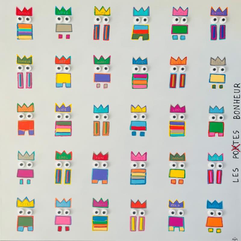 Pintura LES POTES BONHEUR por Mam | Pintura Pop art Sociedad Iconos pop Minimalista Acrílico