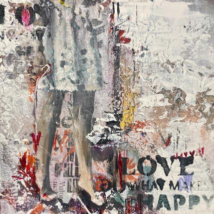 Painting Two feets on the ground by Bergeron Marie-Josée | Painting Surrealism Acrylic, Gluing, Oil