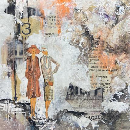 Painting L'élégance n'a pas d'âge by Bergeron Marie-Josée | Painting Surrealism Acrylic, Gluing, Oil Pop icons