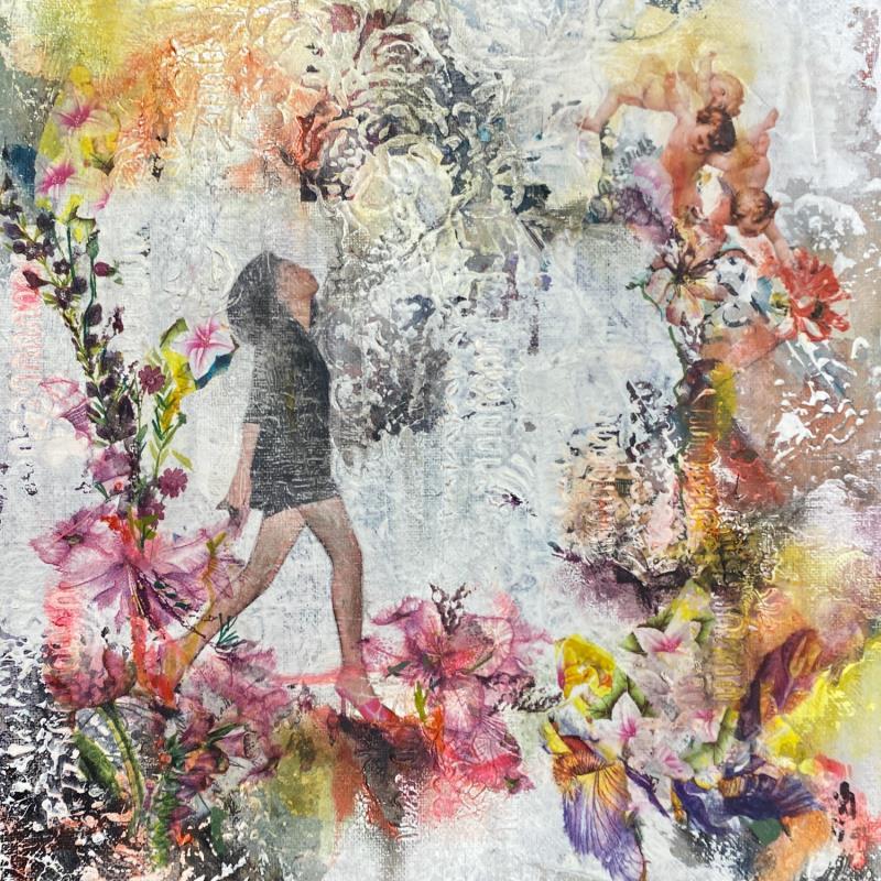 Painting Mes petits chéris by Bergeron Marie-Josée | Painting Surrealism Oil Acrylic Gluing