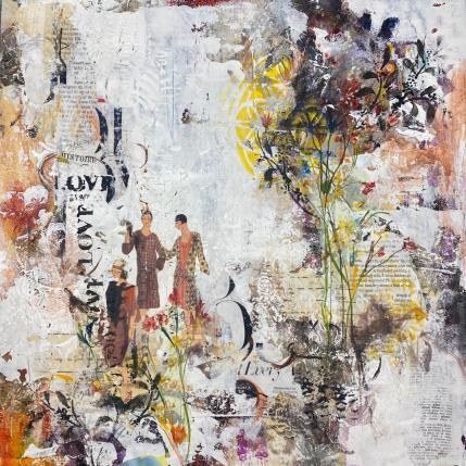 Painting Le portrait de famille by Bergeron Marie-Josée | Painting Surrealism Acrylic, Gluing, Oil