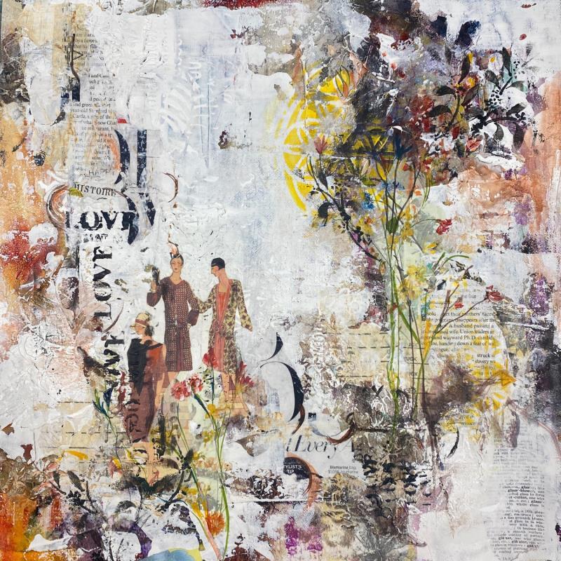 Painting Le portrait de famille by Bergeron Marie-Josée | Painting Surrealism Oil Acrylic Gluing