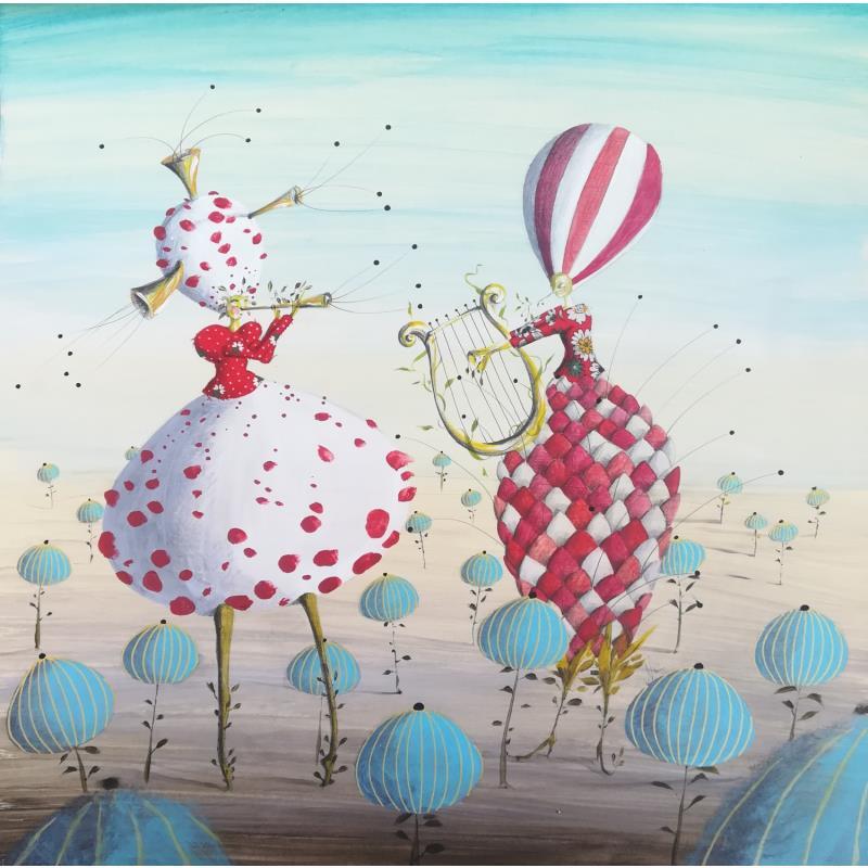 Painting Note e gemme by Nai | Painting Surrealism Music Nature Life style Acrylic Gluing