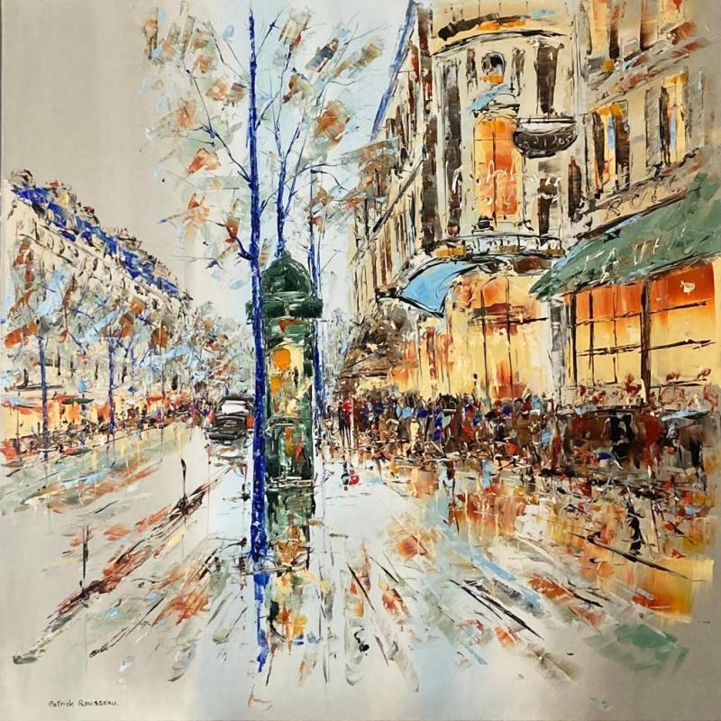 Painting Perdus dans la foule by Rousseau Patrick | Painting Figurative Urban Oil