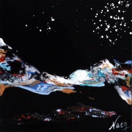 Peinture C2278 par Naen | Tableau Abstrait Acrylique, Encre Minimaliste