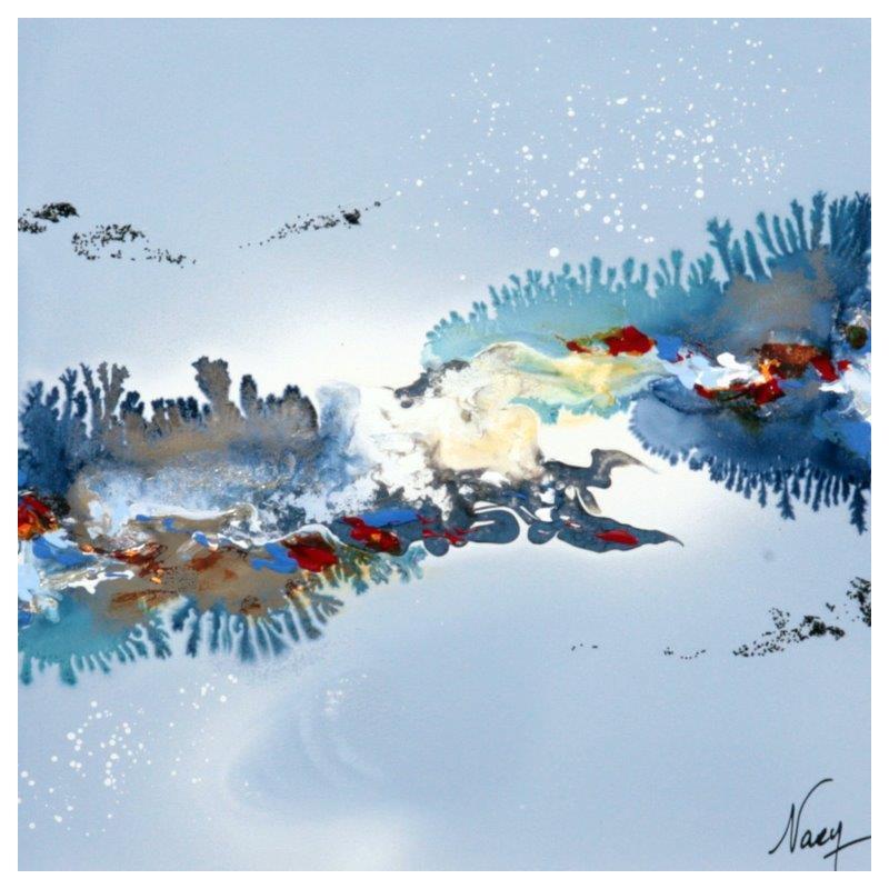 Peinture C2524 par Naen | Tableau Abstrait Minimaliste Acrylique Encre